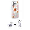 MARSİLYAN™- iPhone 16 Pro Max Kılıf Yörünge Işık Prime - Siyah Bilvis 3X AR Hayalet Cam Ekran Koruyucu + Bilvis Titan Kamera Lens - TMGI