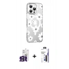 MARSİLYAN™- iPhone 16 Pro Max Kılıf Yörünge Işık Prime - Siyah Bilvis 3X AR Hayalet Cam Ekran Koruyucu + Bilvis Titan Kamera Lens - SH