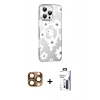 MARSİLYAN™- iPhone 16 Pro Max Kılıf Yörünge Işık Prime - Siyah Bilvis 3X AR Hayalet Cam Ekran Koruyucu + Pers Alüminyum Kamera Lens - CLTM