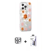 MARSİLYAN™- iPhone 16 Pro Max Kılıf Yörünge Işık Prime - Siyah Bilvis 3X AR Hayalet Cam Ekran Koruyucu + Pers Alüminyum Kamera Lens - GI