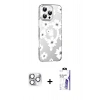 MARSİLYAN™- iPhone 16 Pro Max Kılıf Yörünge Işık Prime - Siyah Bilvis 3X AR HD Cam Ekran Koruyucu + Pers Alüminyum Kamera Lens - GS
