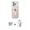 MARSİLYAN™- iPhone 16 Pro Max Kılıf Yörünge Işık Prime - Siyah Bilvis 3X AR HD Cam Ekran Koruyucu + Pers Alüminyum Kamera Lens - GS