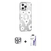 MARSİLYAN™- iPhone 16 Pro Max Kılıf Yörünge Işık Prime - Siyah Bilvis 3X AR HD Cam Ekran Koruyucu + Pers Alüminyum Kamera Lens - GI