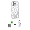 MARSİLYAN™- iPhone 16 Pro Max Kılıf Yörünge Işık Prime - Siyah Bilvis 3X AR HD Cam Ekran Koruyucu + Raze Metal Kamera Lens - SH