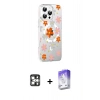MARSİLYAN™- iPhone 16 Pro Max Kılıf Yörünge Işık Prime - Siyah Bilvis 5in1 3D Magic Cam Ekran Koruyucu + Gümüş PVD Metal Kamera Lens