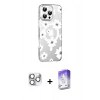 MARSİLYAN™- iPhone 16 Pro Max Kılıf Yörünge Işık Prime - Siyah Bilvis 5in1 3D Magic Cam Ekran Koruyucu + Pers Alüminyum Kamera Lens - GS