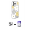 MARSİLYAN™- iPhone 16 Pro Max Kılıf Yörünge Işık Prime - Siyah Bilvis 5in1 3D Magic Cam Ekran Koruyucu + Pers Alüminyum Kamera Lens - GI