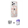 MARSİLYAN™- iPhone 16 Pro Max Kılıf Yörünge Işık Prime - Siyah Bilvis 5in1 3D Magic Cam Ekran Koruyucu + Pers Alüminyum Kamera Lens - GI
