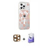 MARSİLYAN™- iPhone 16 Pro Max Kılıf Yörünge Işık Prime - Siyah Bilvis 5in1 5D Magic Hayalet Cam Ekran Koruyucu + Pers Alüminyum Kamera Lens - CLTM