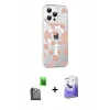 MARSİLYAN™- iPhone 16 Pro Max Kılıf Yörünge Işık Prime - Siyah Bilvis 5in1 5D Magic Hayalet Cam Ekran Koruyucu + Raze Metal Kamera Lens - SH