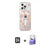 MARSİLYAN™- iPhone 16 Pro Max Kılıf Yörünge Işık Prime - Siyah Bilvis 5in1 5D Magic Hayalet Cam Ekran Koruyucu + PVD Metal Kamera Lens - SH