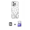MARSİLYAN™- iPhone 16 Pro Max Kılıf Yörünge Işık Prime - Siyah Bilvis 5in1 5D Magic Hayalet Cam Ekran Koruyucu + PVD Metal Kamera Lens - GS