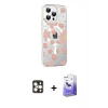 MARSİLYAN™- iPhone 16 Pro Max Kılıf Yörünge Işık Prime - Siyah Bilvis 5in1 5D Magic Hayalet Cam Ekran Koruyucu + PVD Metal Kamera Lens - GD