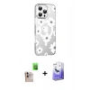 MARSİLYAN™- iPhone 16 Pro Max Kılıf Yörünge Işık Prime - Siyah Bilvis 5in1 5D Magic Hayalet Cam Ekran Koruyucu + Raze Metal Kamera Lens - NLGY