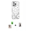 MARSİLYAN™- iPhone 16 Pro Max Kılıf Yörünge Işık Prime - Siyah Bilvis Hayalet Cam Ekran Koruyucu + Raze Metal Kamera Lens - NLGY