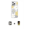 MARSİLYAN™- iPhone 16 Pro Max Kılıf Yörünge Işık Prime - Siyah Buffer Cam Ekran Koruyucu + PVD Metal Kamera Lens - GD