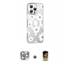 MARSİLYAN™- iPhone 16 Pro Max Kılıf Yörünge Işık Prime - Siyah Buffer Cam Ekran Koruyucu + Pers Alüminyum Kamera Lens - GI