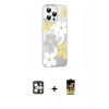 MARSİLYAN™- iPhone 16 Pro Max Kılıf Yörünge Işık Prime - Siyah Buffer Cam Ekran Koruyucu + PVD Metal Kamera Lens - GS