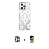MARSİLYAN™- iPhone 16 Pro Max Kılıf Yörünge Işık Prime - Siyah Buffer Cam Ekran Koruyucu + PVD Metal Kamera Lens - GS