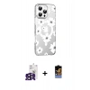 MARSİLYAN™- iPhone 16 Pro Max Kılıf Yörünge Işık Prime - Siyah Buffer Hayalet Cam Ekran Koruyucu + Bilvis Titan Kamera Lens - SH