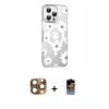 MARSİLYAN™- iPhone 16 Pro Max Kılıf Yörünge Işık Prime - Siyah Buffer Hayalet Cam Ekran Koruyucu + Pers Alüminyum Kamera Lens - CLTM