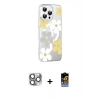 MARSİLYAN™- iPhone 16 Pro Max Kılıf Yörünge Işık Prime - Siyah Buffer Hayalet Cam Ekran Koruyucu + Gri Pers Alüminyum Kamera Lens