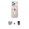 MARSİLYAN™- iPhone 16 Pro Max Kılıf Yörünge Işık Prime - Siyah Buffer Hayalet Cam Ekran Koruyucu + Gri Pers Alüminyum Kamera Lens