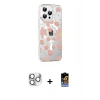 MARSİLYAN™- iPhone 16 Pro Max Kılıf Yörünge Işık Prime - Siyah Buffer Hayalet Cam Ekran Koruyucu + Gümüş Pers Alüminyum Kamera Lens