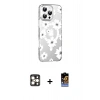 MARSİLYAN™- iPhone 16 Pro Max Kılıf Yörünge Işık Prime - Siyah Buffer Hayalet Cam Ekran Koruyucu + PVD Metal Kamera Lens - GD