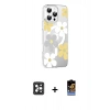 MARSİLYAN™- iPhone 16 Pro Max Kılıf Yörünge Işık Prime - Siyah Buffer Hayalet Cam Ekran Koruyucu + PVD Metal Kamera Lens - SH