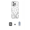 MARSİLYAN™- iPhone 16 Pro Max Kılıf Yörünge Işık Prime - Siyah Joko Magic 5D Cam + PVD Metal Kamera Lens - SH