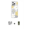 MARSİLYAN™- iPhone 16 Pro Max Kılıf Yörünge Işık Prime - Siyah Joko Magic 5D Hayalet Cam + Pers Alüminyum Kamera Lens - GS
