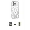 MARSİLYAN™- iPhone 16 Pro Max Kılıf Yörünge Işık Prime - Siyah Joko Magic 5D Hayalet Cam + PVD Metal Kamera Lens - GS