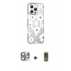 MARSİLYAN™- iPhone 16 Pro Max Kılıf Yörünge Işık Prime - Siyah Joko Magic 5D Hayalet Cam + Pers Alüminyum Kamera Lens - GI