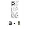 MARSİLYAN™- iPhone 16 Pro Max Kılıf Yörünge Işık Prime - Siyah Joko Magic 5D Hayalet Cam + PVD Metal Kamera Lens - SH