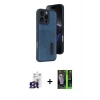 MARSİLYAN™- iPhone 16 Pro Max Kılıf Yörünge Işık Serisi - Şeffaf 360 Full Body Arka Koruyucu + Bilvis Titan Kamera Lens - TMGI