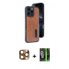MARSİLYAN™- iPhone 16 Pro Max Kılıf Yörünge Işık Serisi - Şeffaf 360 Full Body Arka Koruyucu + Pers Alüminyum Kamera Lens - CLTM