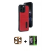 MARSİLYAN™- iPhone 16 Pro Max Kılıf Yörünge Işık Serisi - Şeffaf 360 Full Body Arka Koruyucu + Pers Alüminyum Kamera Lens - CLTM