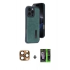 MARSİLYAN™- iPhone 16 Pro Max Kılıf Yörünge Işık Serisi - Şeffaf 360 Full Body Arka Koruyucu + Pers Alüminyum Kamera Lens - CLTM