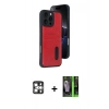 MARSİLYAN™- iPhone 16 Pro Max Kılıf Yörünge Işık Serisi - Şeffaf 360 Full Body Arka Koruyucu + PVD Metal Kamera Lens - GS