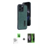 MARSİLYAN™- iPhone 16 Pro Max Kılıf Yörünge Işık Serisi - Şeffaf 360 Full Body Arka Koruyucu + Raze Metal Kamera Lens - BZ