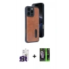 MARSİLYAN™- iPhone 16 Pro Max Kılıf Yörünge Işık Serisi - Şeffaf 360 Full Body Arka Koruyucu + Bilvis Titan Kamera Lens - SH
