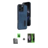 MARSİLYAN™- iPhone 16 Pro Max Kılıf Yörünge Işık Serisi - Şeffaf 360 Full Body Arka Koruyucu + Raze Metal Kamera Lens - SH