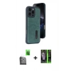 MARSİLYAN™- iPhone 16 Pro Max Kılıf Yörünge Işık Serisi - Şeffaf 360 Full Body Arka Koruyucu + Raze Metal Kamera Lens - SH