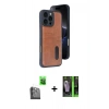 MARSİLYAN™- iPhone 16 Pro Max Kılıf Yörünge Işık Serisi - Şeffaf 360 Full Body Arka Koruyucu + Raze Metal Kamera Lens - SH