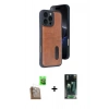 MARSİLYAN™- iPhone 16 Pro Max Kılıf Yörünge Işık Serisi - Siyah 360 Mat Full Body Arka Koruyucu + Raze Metal Kamera Lens - CLTM