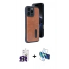 MARSİLYAN™- iPhone 16 Pro Max Kılıf Yörünge Işık Serisi - Siyah 3D Antistatik Cam Ekran Koruyucu + Bilvis Titan Kamera Lens - SH