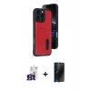 MARSİLYAN™- iPhone 16 Pro Max Kılıf Yörünge Işık Serisi - Siyah 3D Antistatik Hayalet Cam Ekran Koruyucu + Bilvis Titan Kamera Lens - TMGI
