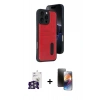 MARSİLYAN™- iPhone 16 Pro Max Kılıf Yörünge Işık Serisi - Siyah 3D Antistatik Mat Seramik Nano Ekran Koruyucu + Gümüş Bilvis Titan Kamera Lens