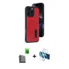 MARSİLYAN™- iPhone 16 Pro Max Kılıf Yörünge Işık Serisi - Siyah 3D Antistatik Seramik Nano Ekran Koruyucu + Raze Metal Kamera Lens - SH